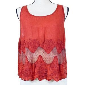 Melrose and Market Sleeveless Blouse Burnt Orange